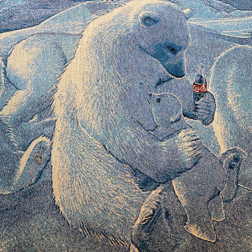 Coke Coca Cola Polar Bear Tapestry Throw Blanket